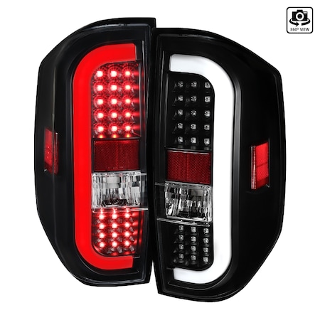 Spec-D Tuning 14-18 Toyota Tundra LED Sequential Tail Lights- Black LT-TUN14JMLED-SQ-TM
